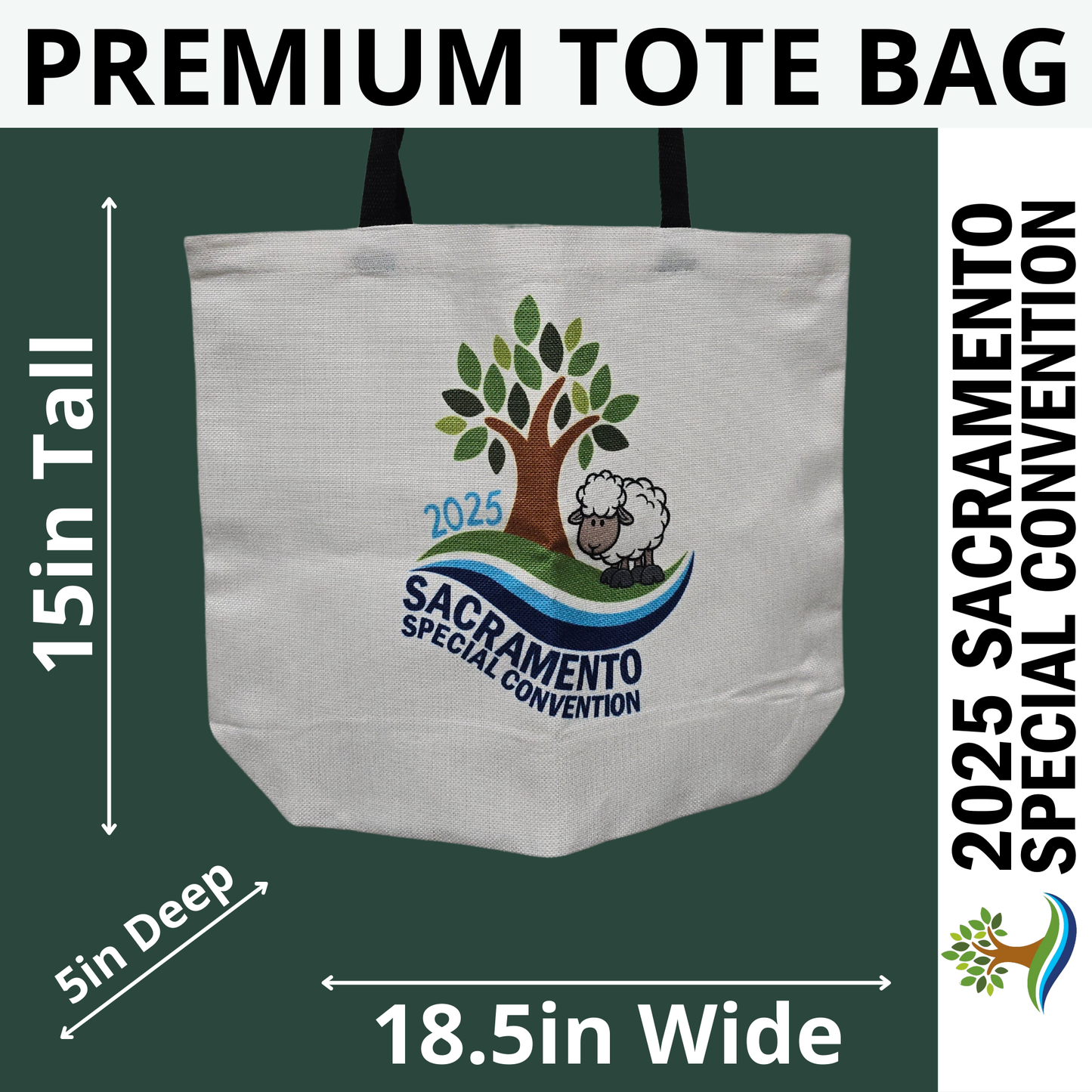 Tree w/ Sheep - Sacramento Special Convention - Premium Tote Bag