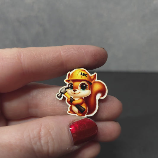 Squirrel - Construction Animals - LDC - JW Pin - Full Color