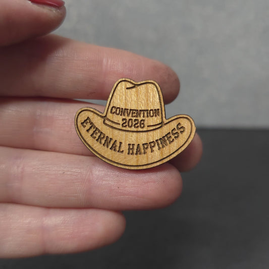 Cowboy Hat - Eternal Happiness - 2026 Convention - JW Pin - Cherry pin