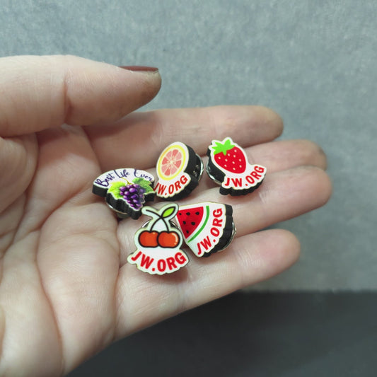 Fruit with JW.ORG (Variety Pack)- Qty 20 Mini Pin Pack