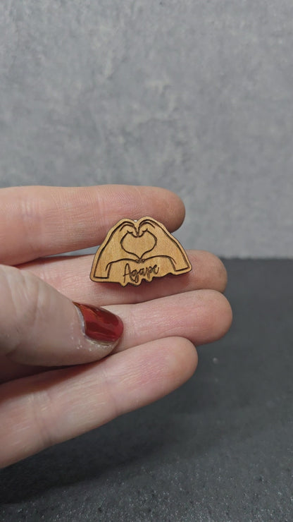 Agape - Hands Heart - JW Pin