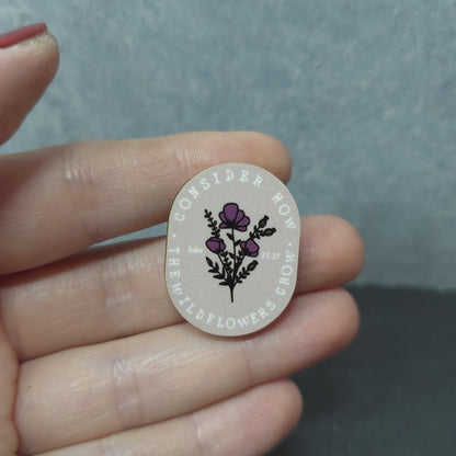 Consider Wildlfowers - Purple Single Color - JW Encourage Pin