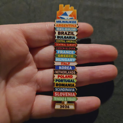 United States Milwaukee - Super Pin - Invited Branches - 2026 International Convention of Jehovah's Witnesses - JW Gifts and Souvenirs