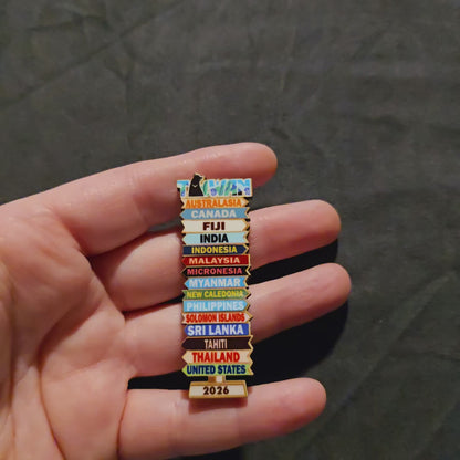 Taiwan Kaohsiung - Super Pin - Invited Branches - 2026 International Convention of Jehovah's Witnesses - JW Gifts and Souvenirs