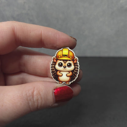 Hedgehog - Construction Animals - LDC - JW Pin - Full Color