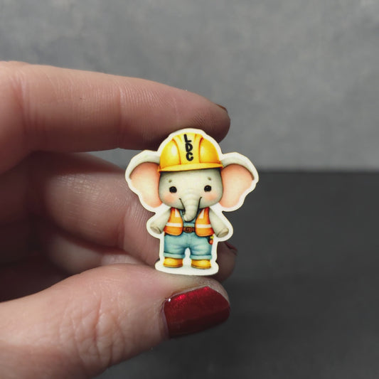 Elephant Full Body - Construction Animals - LDC - JW Pin - Full Color
