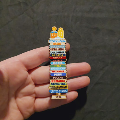 Sweden Stockholm - Super Pin - Invited Branches - 2026 International Convention of Jehovah's Witnesses - JW Gifts and Souvenirs