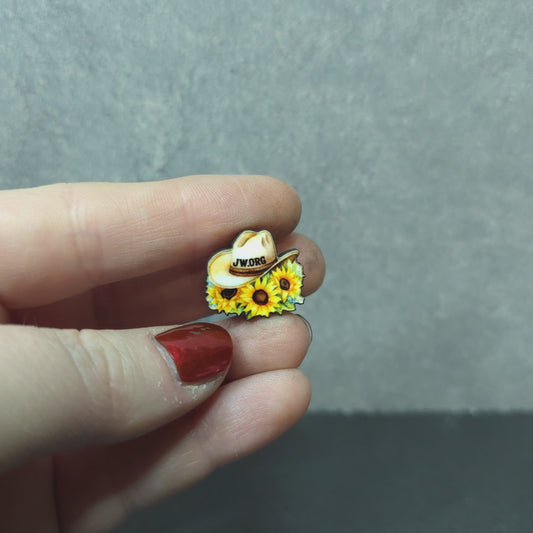Cowboy Hat with JW.ORG - Qty 15 Mini Pin Pack