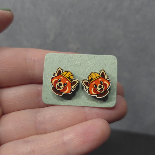 Red Panda - Animal - LDC Earrings - Stainless Steel