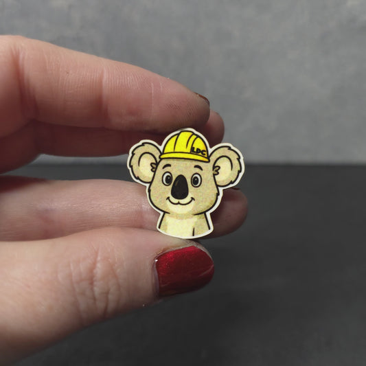 Koala Head - Construction Animals - LDC - JW Pin - Full Color