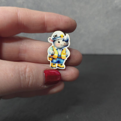 Rhino Full Body - Construction Animals - LDC - JW Pin - Full Color