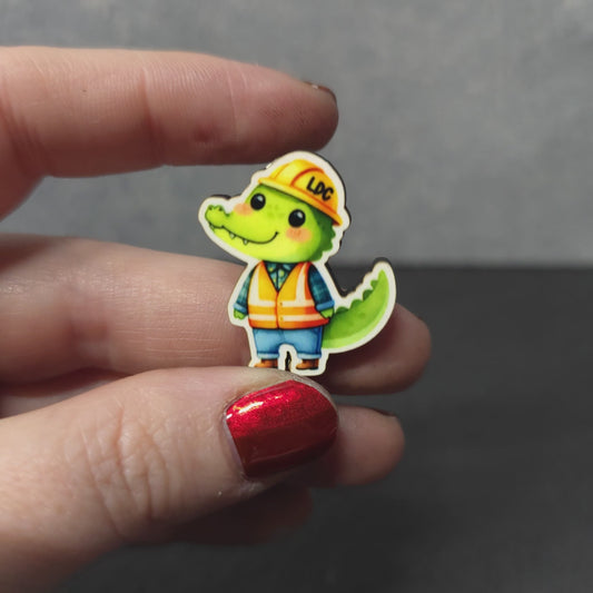 Crocodile Full Body - Construction Animals - LDC - JW Pin - Full Color