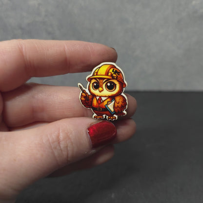 Owl - Construction Animals - LDC - JW Pin - Full Color