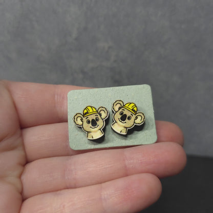 Koala Head - Animal - LDC Earrings - Stainless Steel