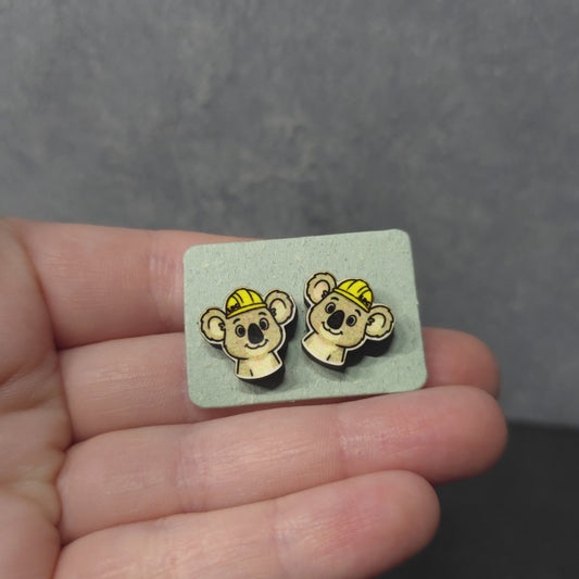 Koala Head - Animal - LDC Earrings - Stainless Steel