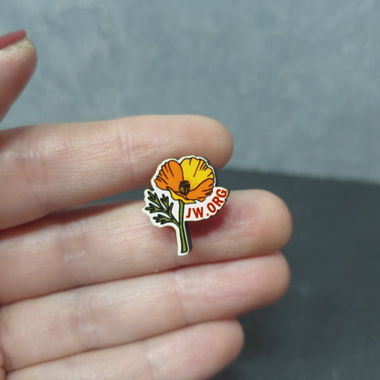 Poppy & Stem with JW.ORG - Qty 20 Mini Pin Pack