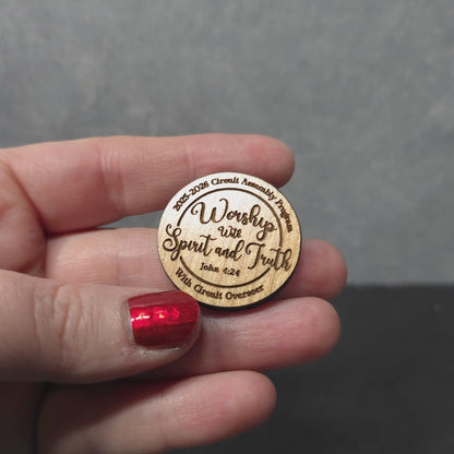 Worship in Spirit and Truth - 2025-2026 Assembly w/ CO - JW Pin - Cherry Wood