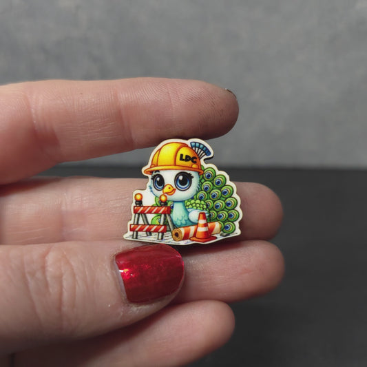 Peacock - Construction Animals - LDC - JW Pin - Full Color
