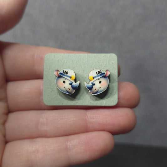 Rhino Head - Animal - LDC Earrings - Stainless Steel