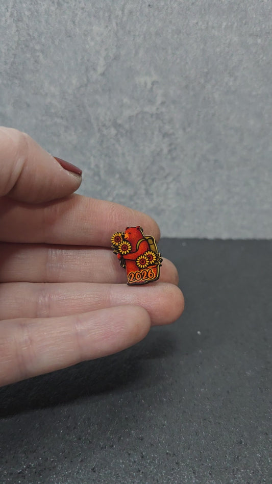 Sunflower Bear (Current Year) - Qty 20 Mini Pin Pack