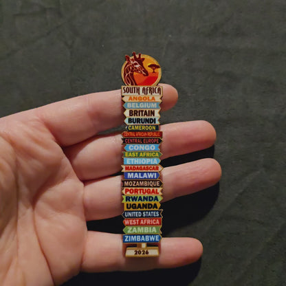 South Africa Johannesburg - Super Pin - Invited Branches - 2026 International Convention of Jehovah's Witnesses - JW Gifts and Souvenirs