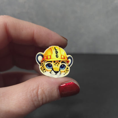 Cheetah Head - Construction Animals - LDC - JW Pin - Full Color