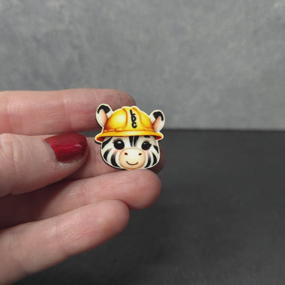 Zebra Head - Construction Animals - LDC - JW Pin - Full Color