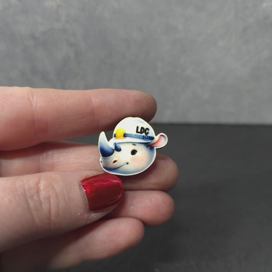Rhino Elephant Head - Construction Animals - LDC - JW Pin - Full Color