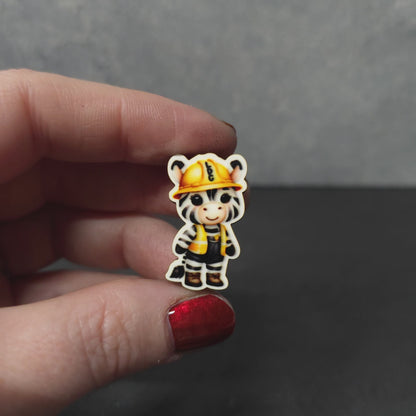 Zebra Full Body - Construction Animals - LDC - JW Pin - Full Color