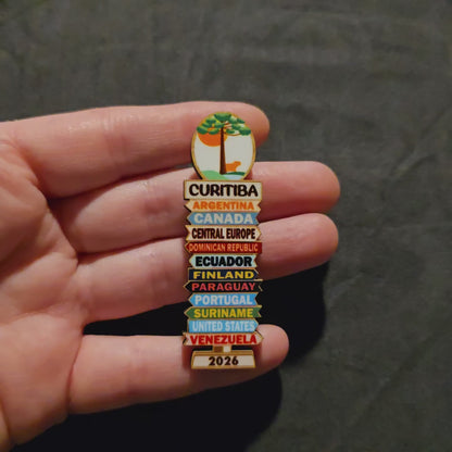 Brazil Curitiba - Super Pin - Invited Branches - 2026 International Convention of Jehovah's Witnesses - JW Gifts and Souvenirs