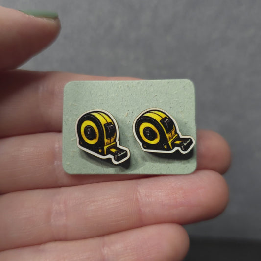 Tape Measure - Tool - LDC Earrings - Stainless Steel