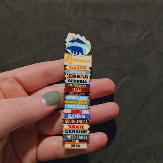 Romania Bucharest - Super Pin - 2026 International Convention of Jehovah's Witnesses - JW Gifts and Souvenirs