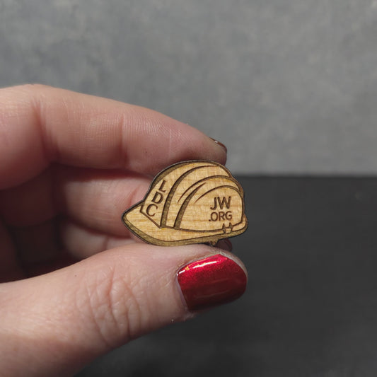 Hard Hat - LDC - JW Pin - Cherry Wood