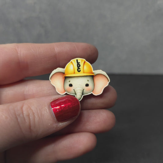 Elephant Head - Construction Animals - LDC - JW Pin - Full Color