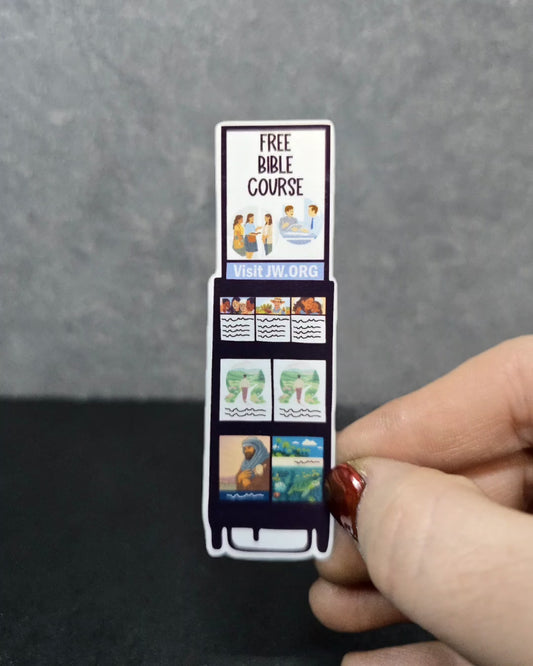 Literature Cart - Ministry - Bulk Pack of 19 Stickers - Apx 1x3in - Water Resistant Stickers