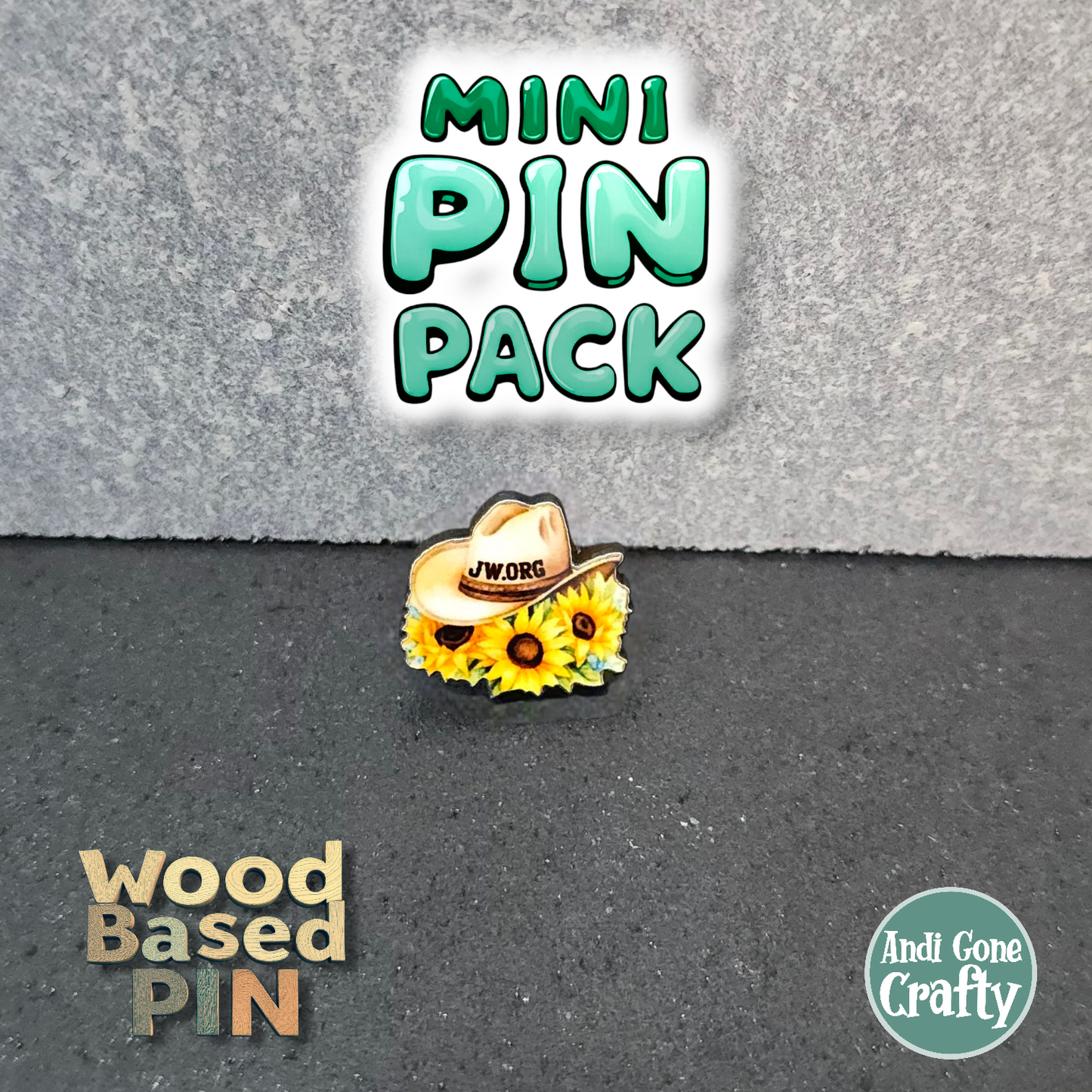 Cowboy Hat with JW.ORG - Qty 15 Mini Pin Pack