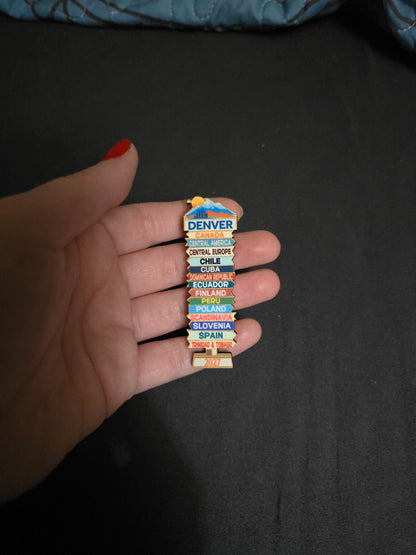 Super Pin with Invited Branches | 2027 Denver, Colorado, USA | Jehovah’s Witnesses International Convention | JW Collectible Souvenir Pin | JW Gifts
