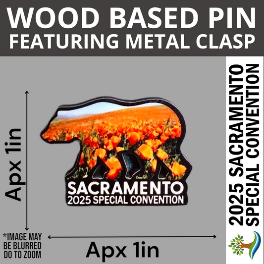 California Bear with Poppies - Pin - Sacramento Special Convention - JW
