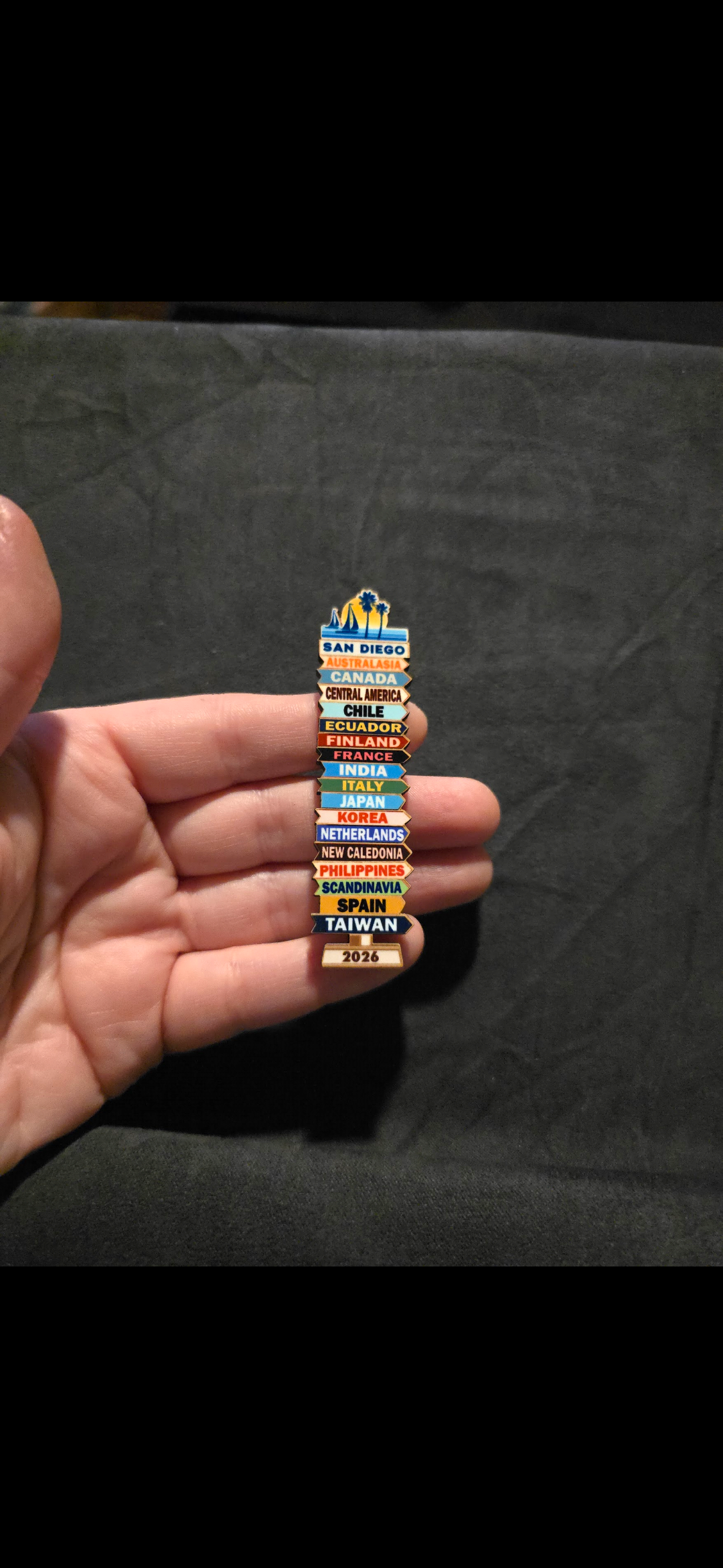United States San Diego - Super Pin - Wood Based - Invited Branches - 2026 International Convention of Jehovah's Witnesses - JW Gifts and Souvenirs