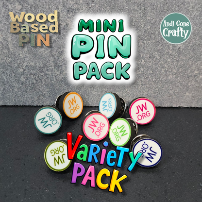 Colorful JW.ORG (Variety Pack)- Qty 20 Mini Pin Pack