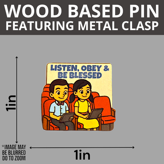 JW Kids - Listen, Obey, and Be Blessed - JW Pin