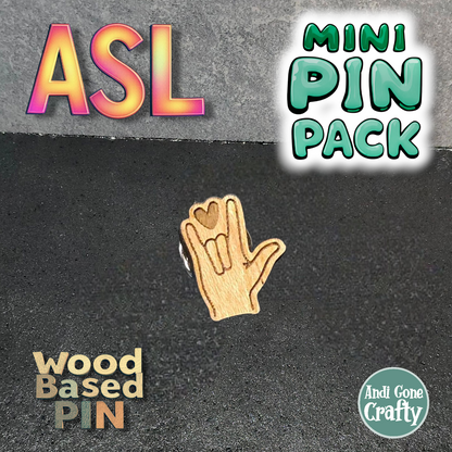 ASL Love Hand - Qty 20 Mini Pin Pack