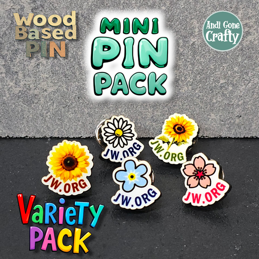 Flowers with JW.ORG - Qty 20 Mini Pin Pack