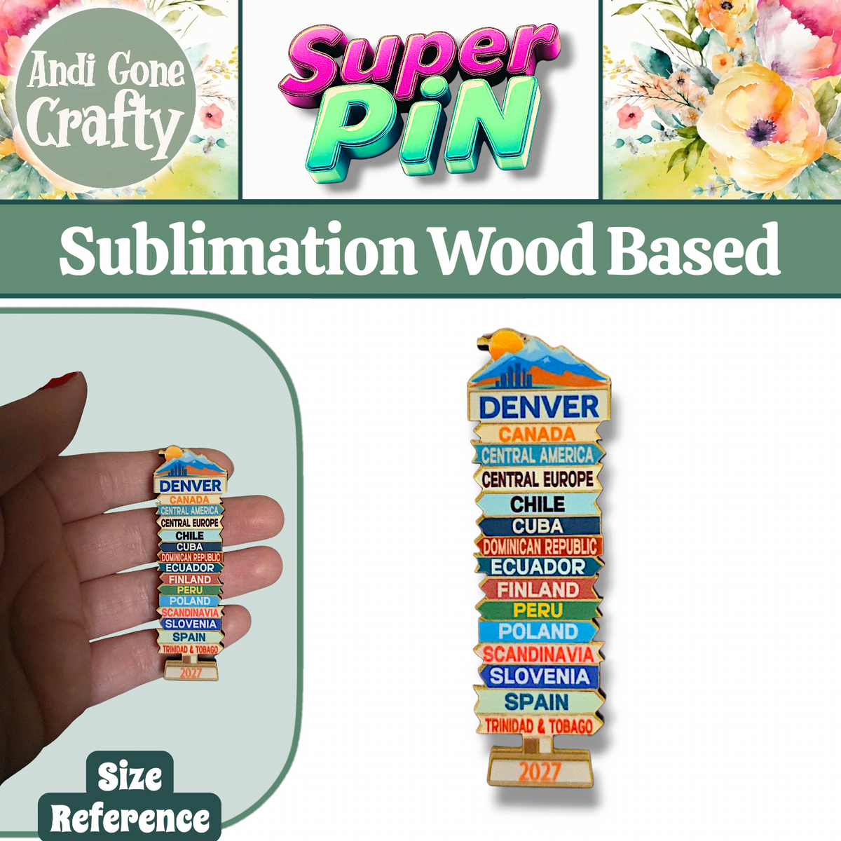 Super Pin with Invited Branches | 2027 Denver, Colorado, USA | Jehovah’s Witnesses International Convention | JW Collectible Souvenir Pin | JW Gifts