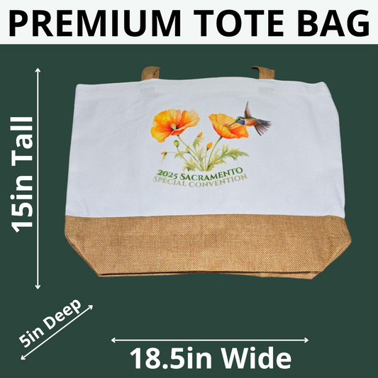 Poppies with Hummingbird - Premium Tote Bag