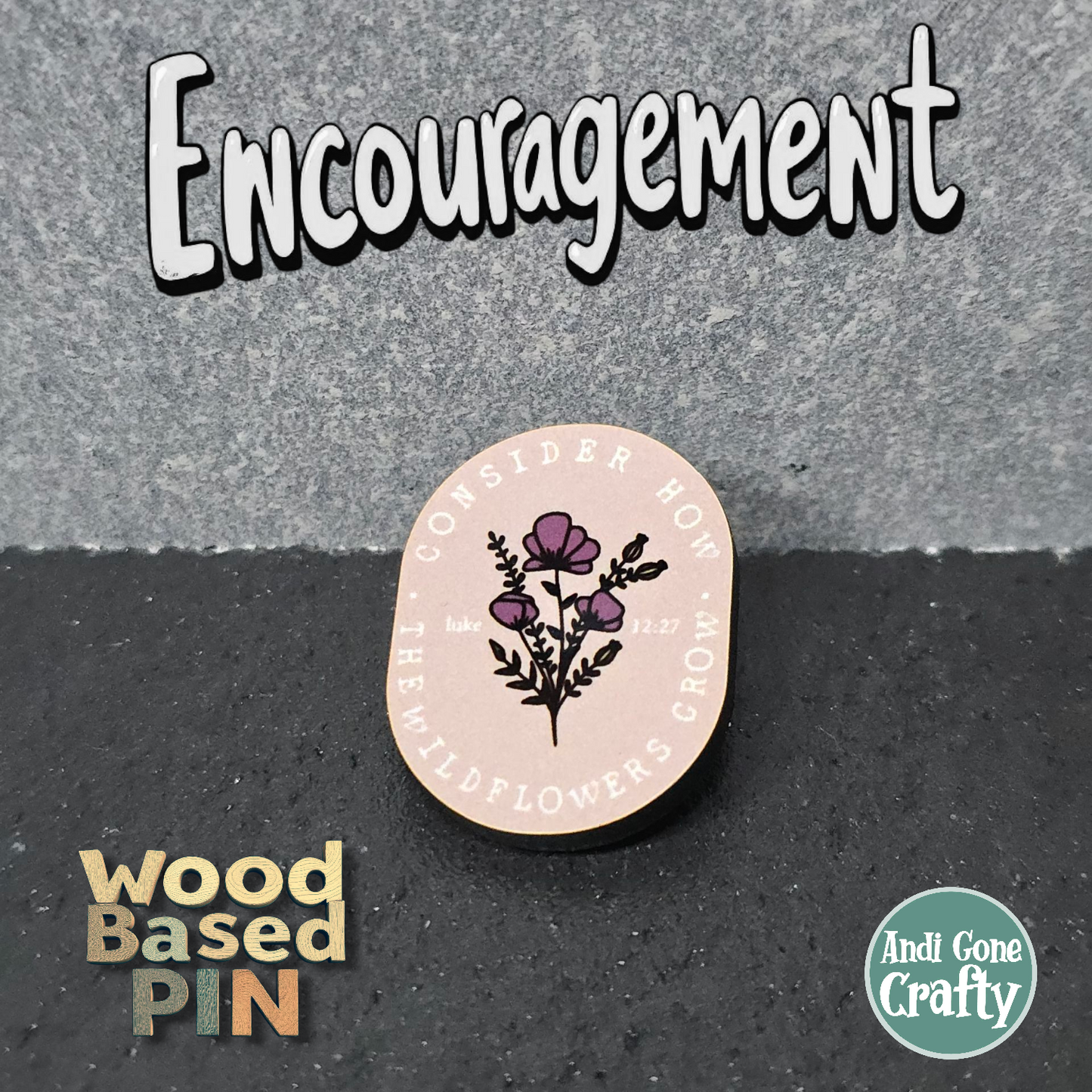 Consider Wildlfowers - Purple Single Color - JW Encourage Pin