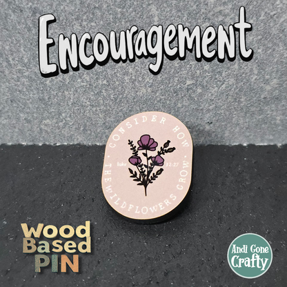 Consider Wildlfowers - Purple Single Color - JW Encourage Pin