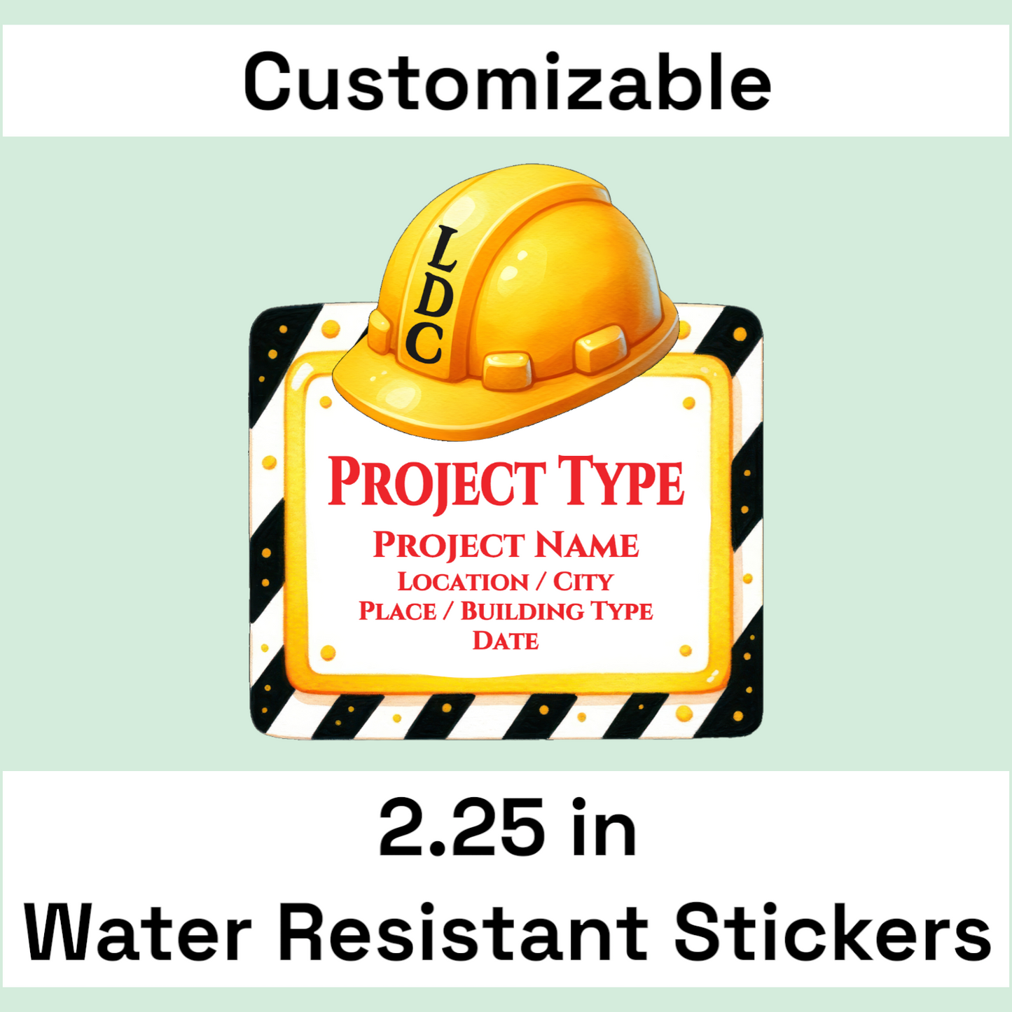 2.25" LDC Project Water Resistant Stickers (12 pack) - Version 1