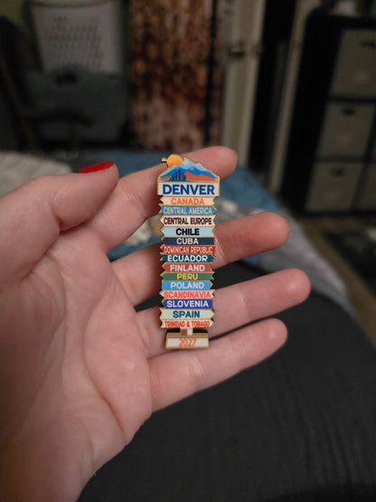 Super Pin with Invited Branches | 2027 Denver, Colorado, USA | Jehovah’s Witnesses International Convention | JW Collectible Souvenir Pin | JW Gifts