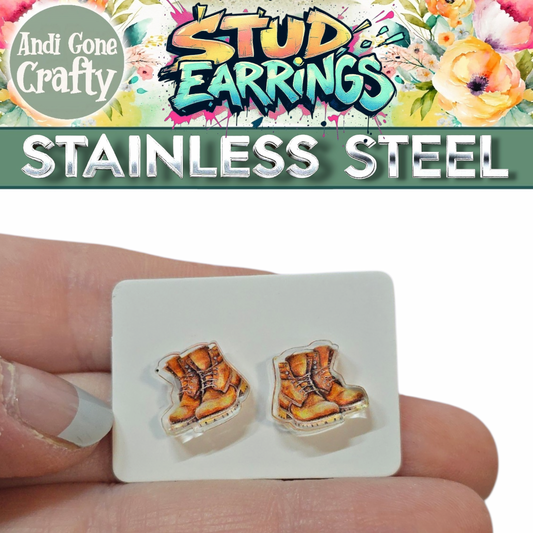 Boots - Tool - LDC Earrings - Stainless Steel